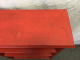 Vintage Red Painted 4-Tier Shelf