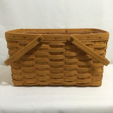 1997 Longaberger Woven Solid Maple Picnic Basket