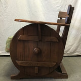 Vintage Farmhouse Solid Pine Armchair