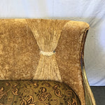 Modern Wing-Arm Brown Upholstered Settee