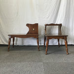 Pair of Vintage Federal Solid Cherry 2-Tier End Tables