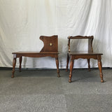 Pair of Vintage Federal Solid Cherry 2-Tier End Tables