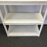 Modern White Resin 4-Tier Shelf