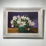 Framed Signed Original Flowers in Vase Oil Painting