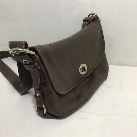 Vintage Coach Legacy Flap F15170 Brown Pebbled Leather Shoulder Crossbody Bag