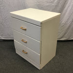 Vintage Shabby Chic Off-White Painted Wood 3-Drawer Box of Drawers