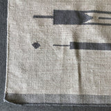 Modern Off-White & Grey Wool 8x5 Area Rug