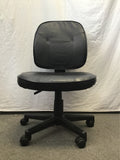 Modern Black Vinyl Rolling Office Chair
