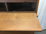 Vintage MCM Cherry Veneer 3-Drawer Chest of Drawers & Secretary Desk