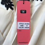New With Tags! Chi Chi London Cream Fit & Flare Dress