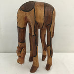 Carved Wooden Giraffe Statuette