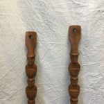 2pc Oversized Carved Tropical Wood Spoon & Fork