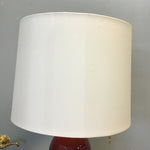 Vintage Red Ceramic Gourd Table Lamp