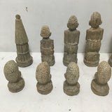 Set of 32 Soapstone Chess Pieces
