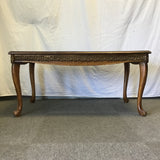 Modern Off-White Resin & Solid Wood Coffee Table