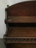 Vintage Solid Walnut 5-Tier Wall-Mounted Shelf