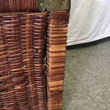 Vintage Dark-Stained Wicker Chest