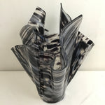 Large Signed Purple Glass Handkerchief Vase