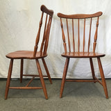 Set of 4 Vintage MCM Heywood Wakefield Solid Cherry Dining Chairs