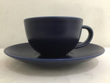 Arabia of Finland Blue Ceramic Mug & Saucer