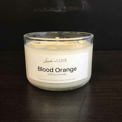 Lavender in Luxe 4oz "Blood Orange" Botanical Candle