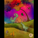 Yen Ospina "Forest Wolves" 8.5x11 Signed Art Print