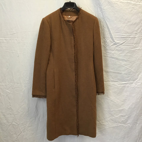 Linda Richards Luxury Brown Wool Long Coat