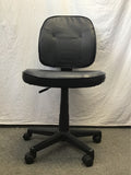Modern Black Vinyl Rolling Office Chair