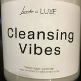 Lavender in Luxe 8oz "Cleansing Vibes" Candle in Clear Glass Jar
