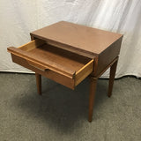 Vintage MCM Basic-Witz Walnut Veneer & Laminate Top 1-Drawer Night Stand