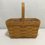 2002 Longaberger Woven Solid Maple Utensil Basket