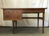Vintage MCM Martinsville Walnut Desk & Chair Set