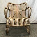 Vintage Woven Rattan Armchair