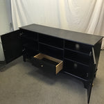 IKEA LOMMARP Black Laminate TV Stand