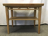 Vintage MCM Solid & Veneer Oak 2-Tier End Table