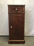 Vintage Mahogany Veneer & Marble Top Plant Stand