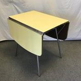 Vintage MCM Yellow Formica Drop-Leaf Dining Table