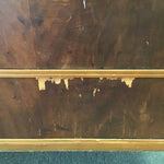 Vintage Cherry Veneer 4-Drawer Dresser& Mirror