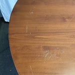 Modern French Country Green & Dark-Stained Solid Cherry Pedestal Dining Table