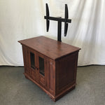 Modern Cherry Veneer 3-Cabinet TV Stand