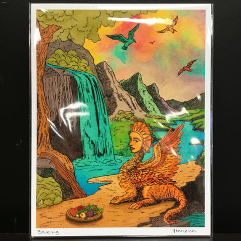 Yen Ospina "Basking" 8.5x11 Signed Art Print