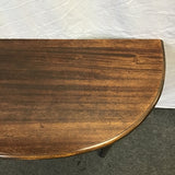 Vintage Solid Mahogany Half-Circle Side Table