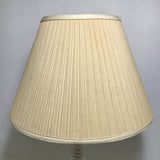 Pair of Vintage MC Floral-Painted White Glass Table Lamps