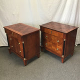 Pair of Vintage Century Furn. Cherry Veneer Nightstands