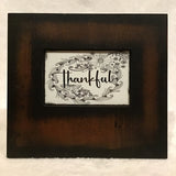 Eltimar Design 4x6 "Thankful" Zentangle Inspired Artwork Print in Wood Frame