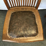 Pair of Vintage Mission Solid Oak Spindleback Dining Chairs