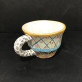 Retired Mackenzie-Childs Ceramic Tea Cup