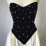 Vintage 1980's Zum Zum Black & White Satin Mini Dress