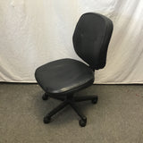 Modern Black Vinyl Rolling Office Chair