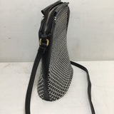 Torboon Black/Blue Cotton & Black Leather Crossbody/Shoulder Bag